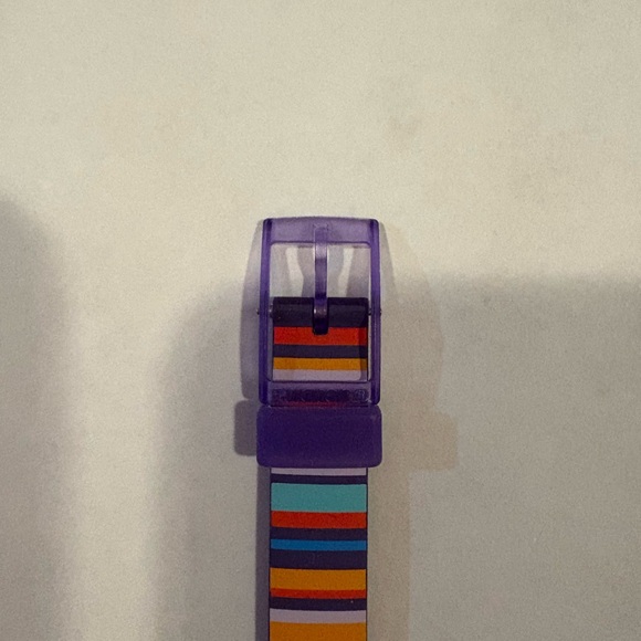 Swatch Watch- Colorful Striped Watch - Picture 3 of 4